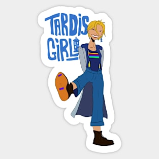 TARDIS Girl Sticker